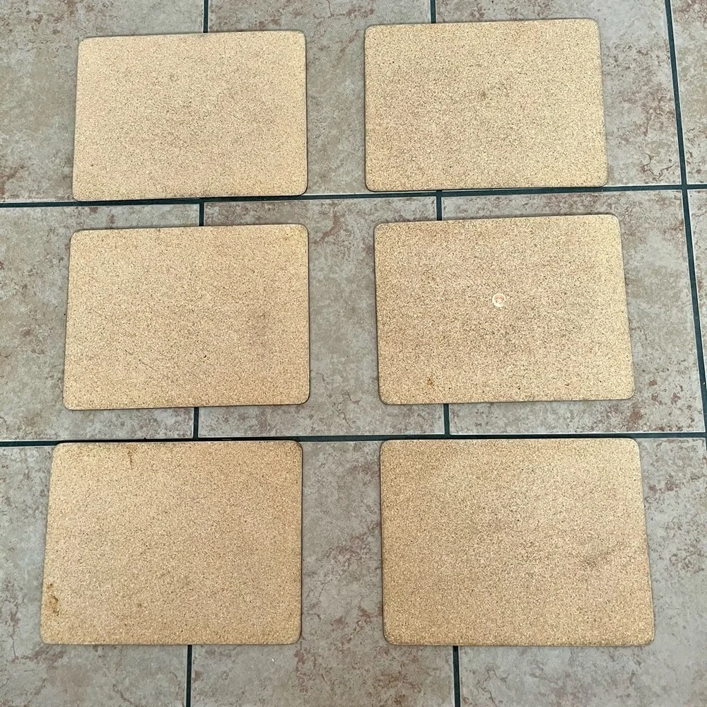 Set of 6 Vintage Golf Course Placemats 9/12 Inch